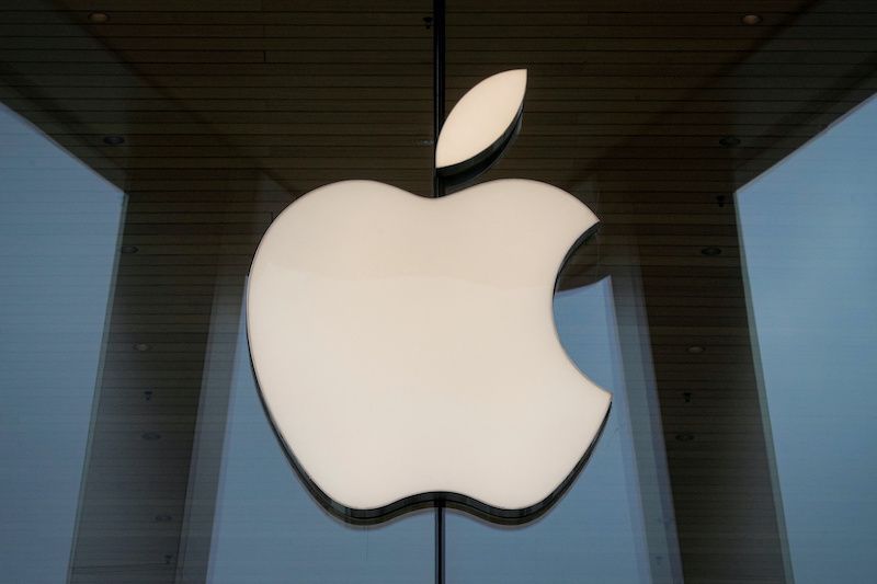 The Apple logo is seen at an Apple Store